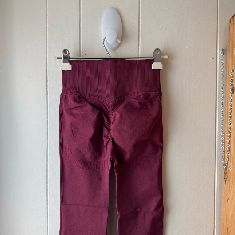 HALARA Full Length Red Seamless Flow High Waisted Butt Lifting Leggings - Picture 11 of 12